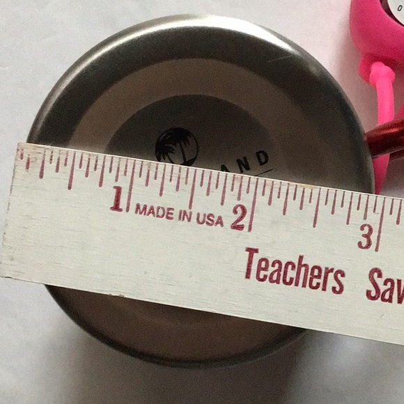 Bay Island Silver Stainless Steel Red Carabiner Handle American Flag Mug NWOT - Picture 10 of 12